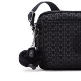 Kipling ABANU M, Mittelgroße Umhängetasche, Signature Emb (schwarz), 4L, Schultertasche