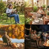 NILS CAMP klappbarer Campingstuhl in Grün - stabiler Outdoor Stuhl für Camping, Garten & Angeln