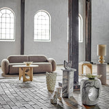 Bloomingville Jasmia Beistelltisch natur - Marmor Design Tisch skulptural für Wohnzimmer & Sofa