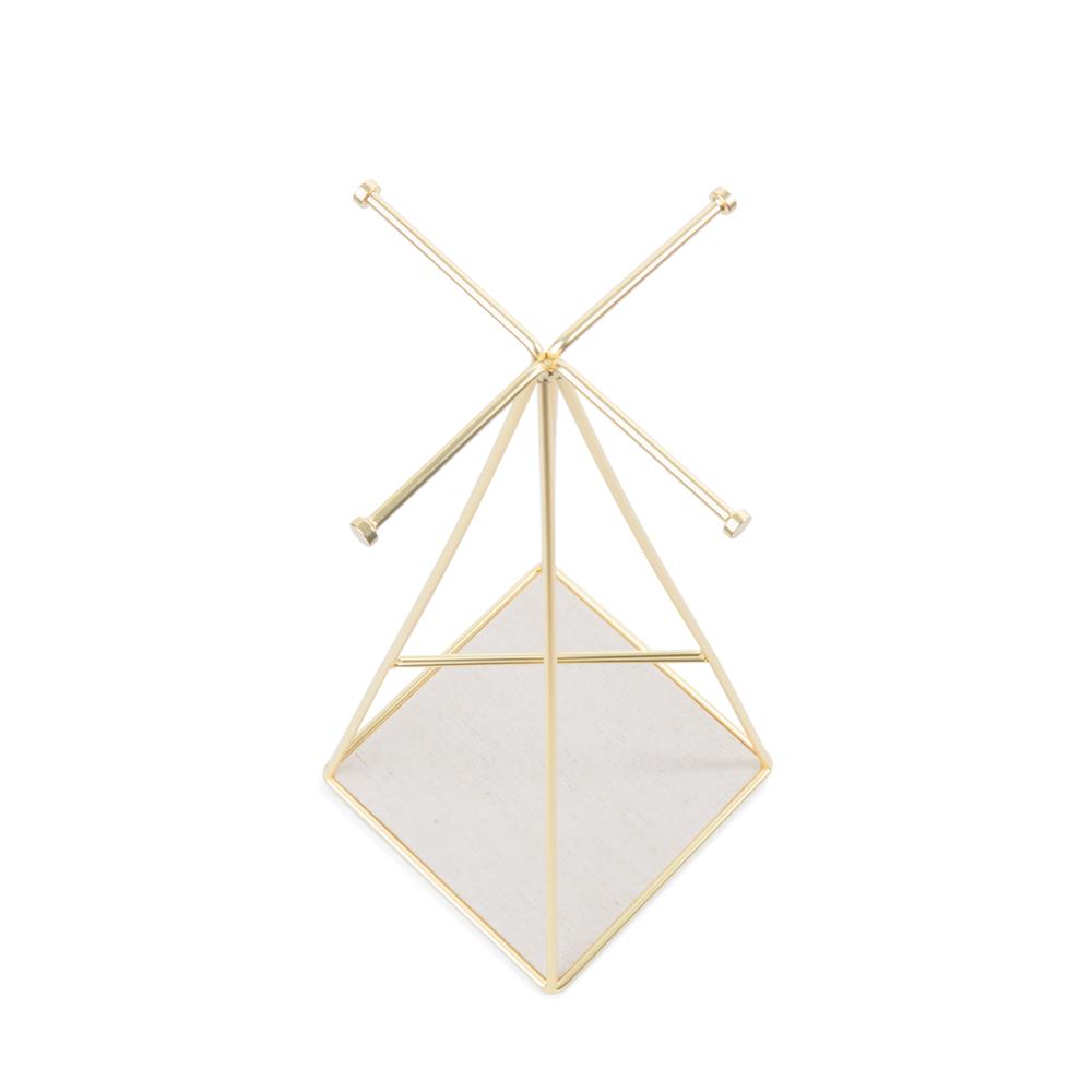 Umbra Prisma Schmuckständer mit Schmuckablage Messing für Ringe Ohrringe Armbänder Uhren und andere Accessoires Metall