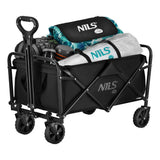 NILS CAMP Transportwagen 70L Faltwagen Bollerwagen klappbar Schwarz
