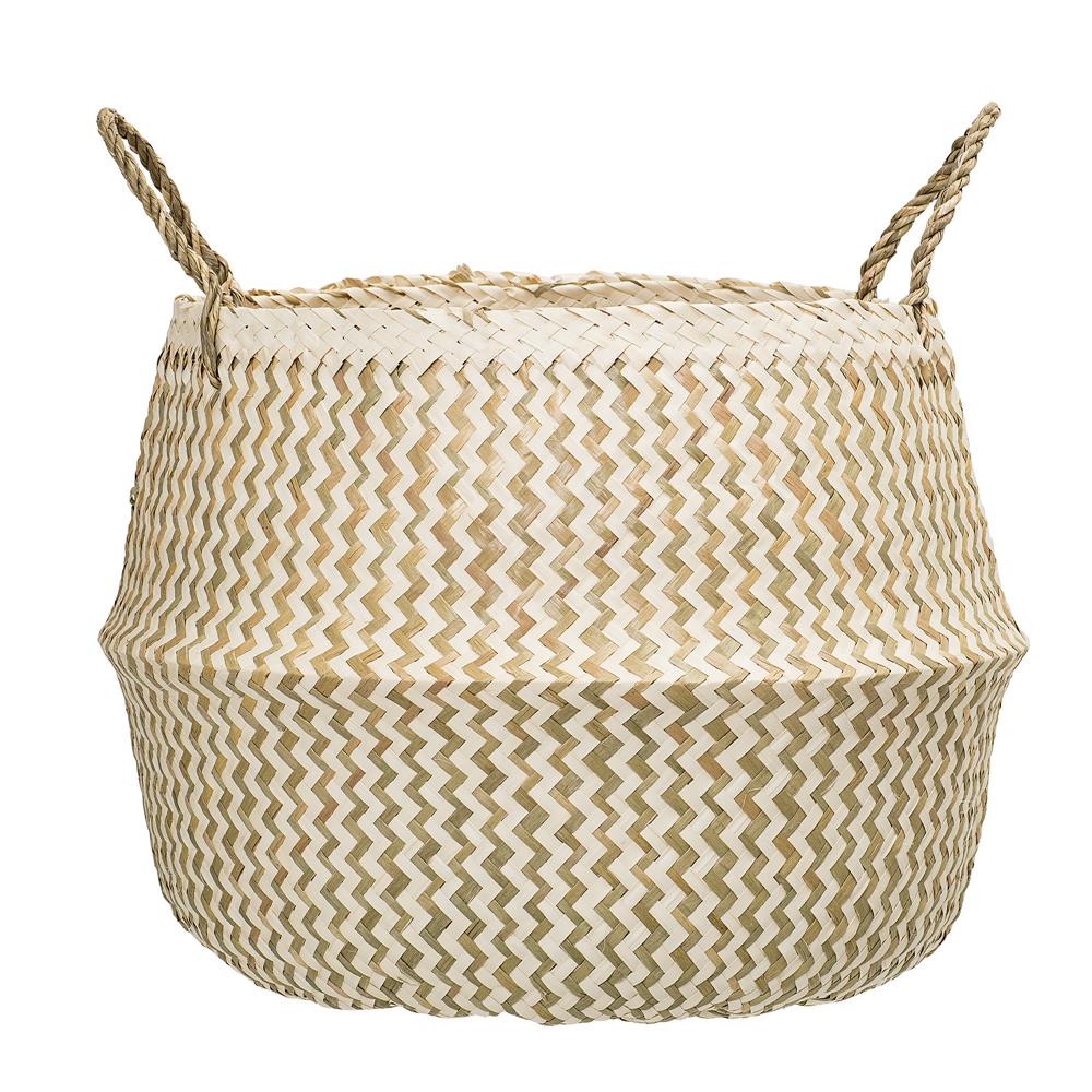 Bloomingville Aufbewahrungskorb braun/natur 42cm x 34cm Seegras Dekoration dänisches Design