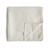 Mushie Musselin-Baby-Wickeldecke, Fog, Pucktuch aus 100% Bio-Baumwolle