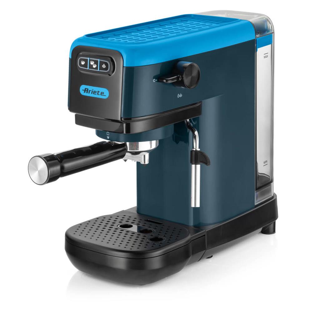 Ariete Espressomaschine, Sky Blue, Siebträgermaschine für Pulver und ESE-Pads