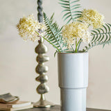 Bloomingville Marji Vase, Weiß – Steingut D12×H24 cm, Zeitloses Design