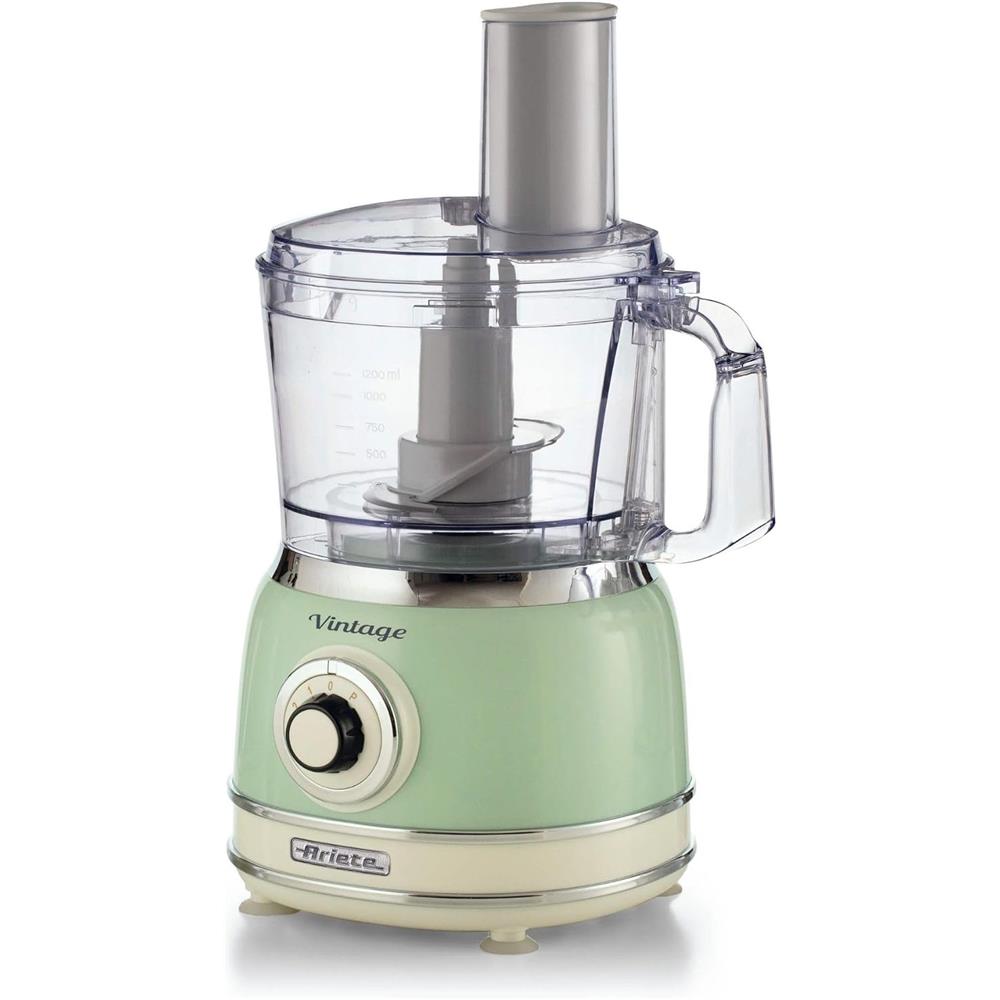 Ariete Vintage Multifunktions-Küchenmaschine, Grün, 2,1L, 1000W, Universalküchenmaschine