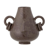 Bloomingville Tarun Deko‑Vase aus Steingut in Braun – skulpturale Vase für Wohnzimmer & Sideboard