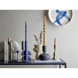 Bloomingville Ozcar Wanddekoration, blauer Steingut-Teller, nordisches Design