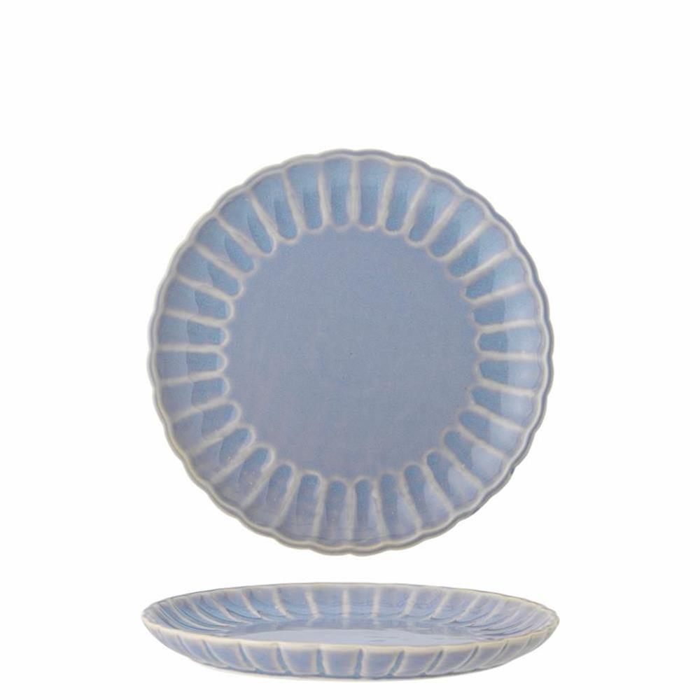 Bloomingville Latina Teller, Blau, 20 cm, Steingut, dänisches Design
