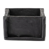 Bloomingville Janemaria Aufbewahrungsbox, in Schwarz, aus recyceltem Holz, 30x10x15 cm