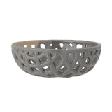 Bloomingville Electra Deko-Schale grau D20,5 cm aus Steingut – skulpturale Schale für Tischdeko
