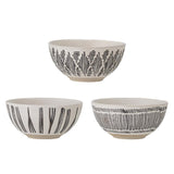 Bloomingville Eliana Schale 3er Set Schwarz Steingut Schüssel Dekoschale Dekoschüssel dänisches Design