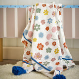 Bloomingville MINI Cherry Decke Bunt Baumwollmix 160x130cm Kinder