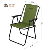NILS CAMP klappbarer Campingstuhl in Grün - stabiler Outdoor Stuhl für Camping, Garten & Angeln