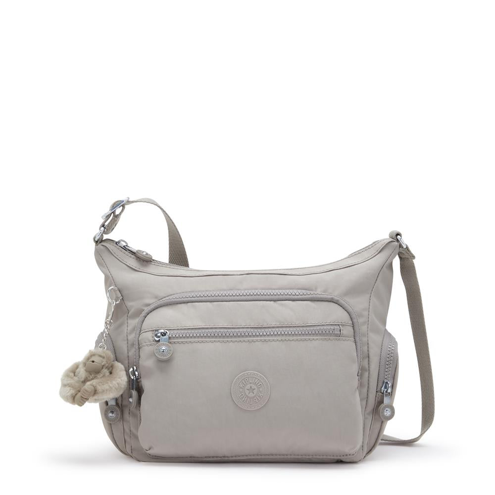 Kipling GABBIE S, Kleine Umhängetasche, Grey Gris (grau), Schultertasche mit vielen Fächern