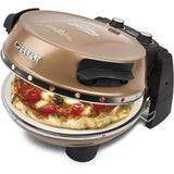 G3Ferrari elektrischer Pizzaofen Napoletana mit Pizzastein Pizzamaker 1200W für Pizza Ø 31cm Kupfer Limitierte Edition