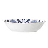 Bloomingville Camellia Servierschale weiß/blau 21,5cm Porzellan Servierschüssel tiefer Teller dänisches Design