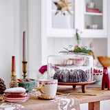 Bloomingville Yule Schale, 2er Set – Schüsseln in den klassischen Weihnachtsfarben, Ø14 cm, dänisches Design