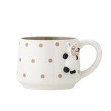 Bloomingville MINI Dolly Tasse mit Schaffigur verziert, Steingut, Kindertasse, dänisches Design