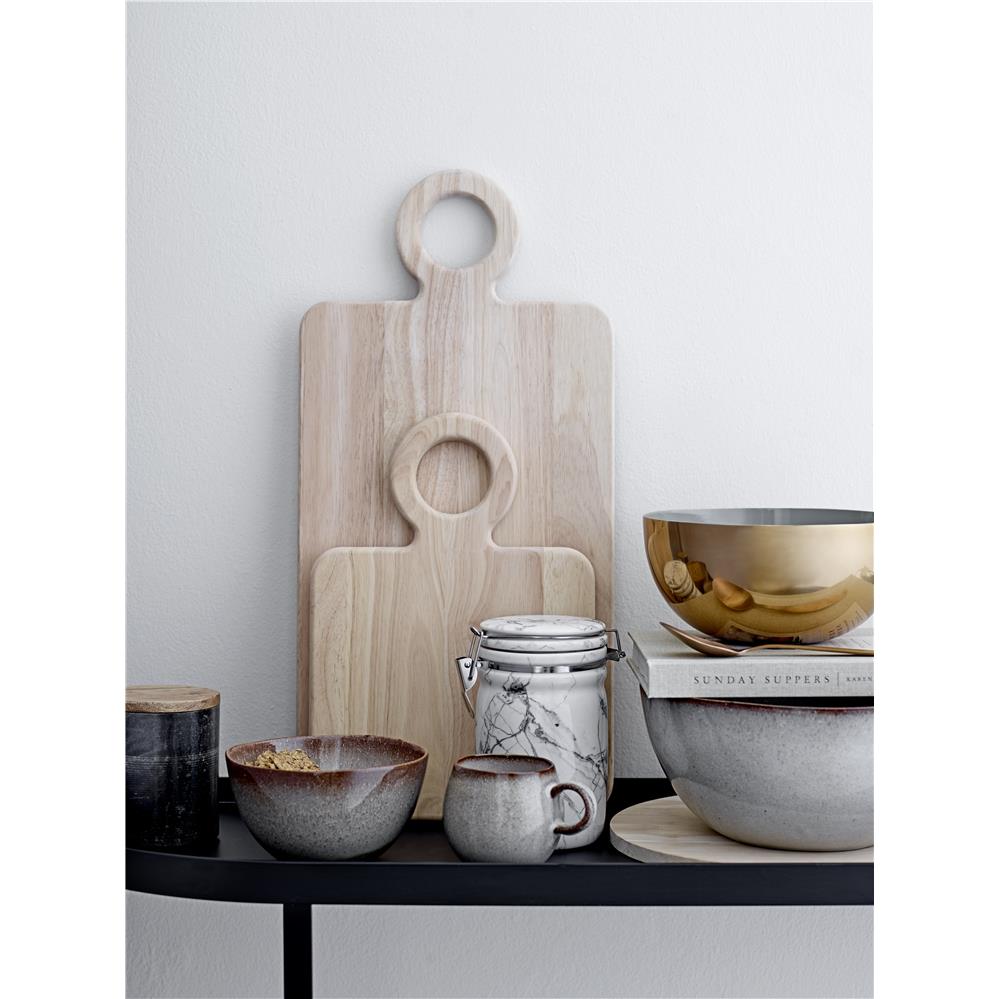 Bloomingville Sandrine Tasse in Grau-Braun 275ml aus Keramik für Kaffee und Tee im dänischen Design