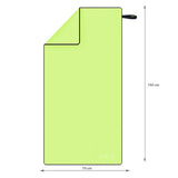 NILS Mikrofaserhandtuch 140x70 cm in Grün - schnelltrocknendes Handtuch für Camping, Strand & Sport