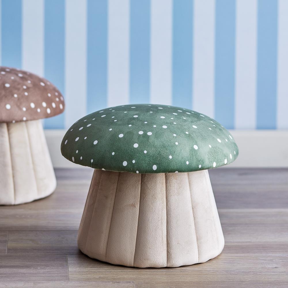 Bloomingville Lue Pouf grün MDF 37 cm Sitzhocker