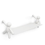 Umbra Buddy schwebendes Wandregal, stylisches modernes Schweberegal in Weiß