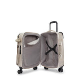 Kipling SPONTANEOUS S, Kleiner Reisekoffer, Metallic Glow (beige), 37,5L, Handgepäck, 4-Rollen
