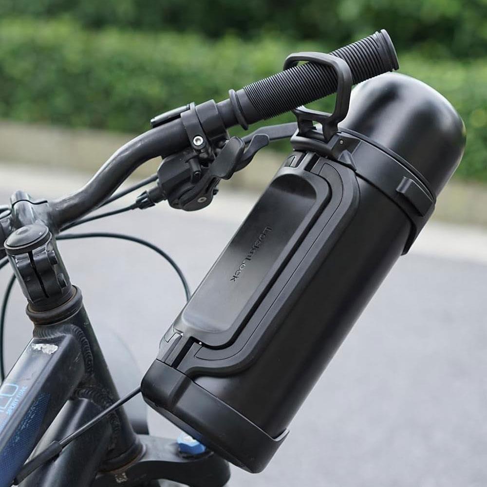 LocknLock Isolierkanne 1,8 L Schwarz - Thermoskanne Edelstahl mit Becher & Tragegurt