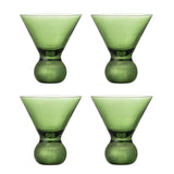 Bloomingville Corliss Cocktailglas aus Glas in Grün 165 ml – 4er Set für Tischdeko