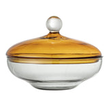 Bloomingville Danni Schale mit Deckel Gelb Glas 12x9cm Vorratsdose Behhälter Gefäß dänisches Design