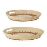 Bloomingville Lany Tablett-Set aus Bambus & Rattan – 2 verschiedene Größen