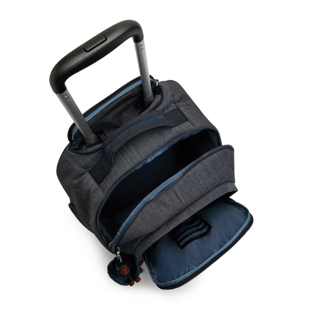 Kipling NEW ZEA, Großer Schulrucksack mit Rollen und Laptopfach, 26L, Marine Navy (blau)