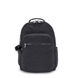 Kipling SEOUL L, Großer Schulrucksack mit 15-Zoll-Laptopfach, 27L, Black Noir (schwarz)