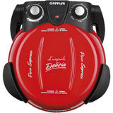 G3Ferrari elektrischer Pizzaofen Delizia Pizzamaker 1200 W für Pizza Ø 31cm rot Pizzamaker mit feuerfestem Naturstein