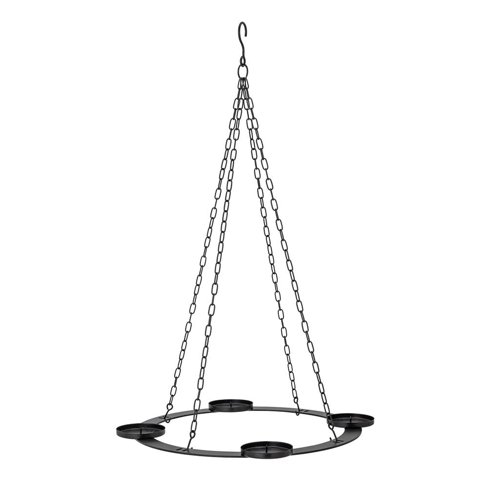 Bloomingville Jutta Advent-Kerzenhalter – Schwarz, aus Metall, für Tisch oder Decke