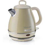 Ariete Vintage Wasserkocher, Beige, Edelstahlkessel, 1630W, Elegantes Retro-Design