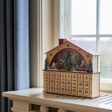 Bloomingville Melvin Adventskalender mit Licht Natur Holz Weihnachtsdeko