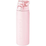 LocknLock Edelstahl Trinkflasche 720ml Pink, One-Touch-Öffnung, Einhandbedienung, Tragegriff
