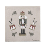 Bloomingville Jolly Weihnachtsservietten mit Nussknacker-Motiv, 20 Servietten