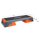 Aerobic-Steppbrett Schwarz/Orange höhenverstellbar bis 300 kg | HMS Premium AS007