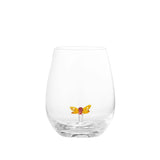 Bloomingville Misa Trinkglas, 560ml, aus Glas mit Schmetterlingsfigur im Inneren