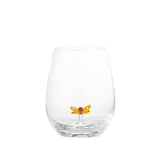 Bloomingville Misa Trinkglas, 560ml, aus Glas mit Schmetterlingsfigur im Inneren