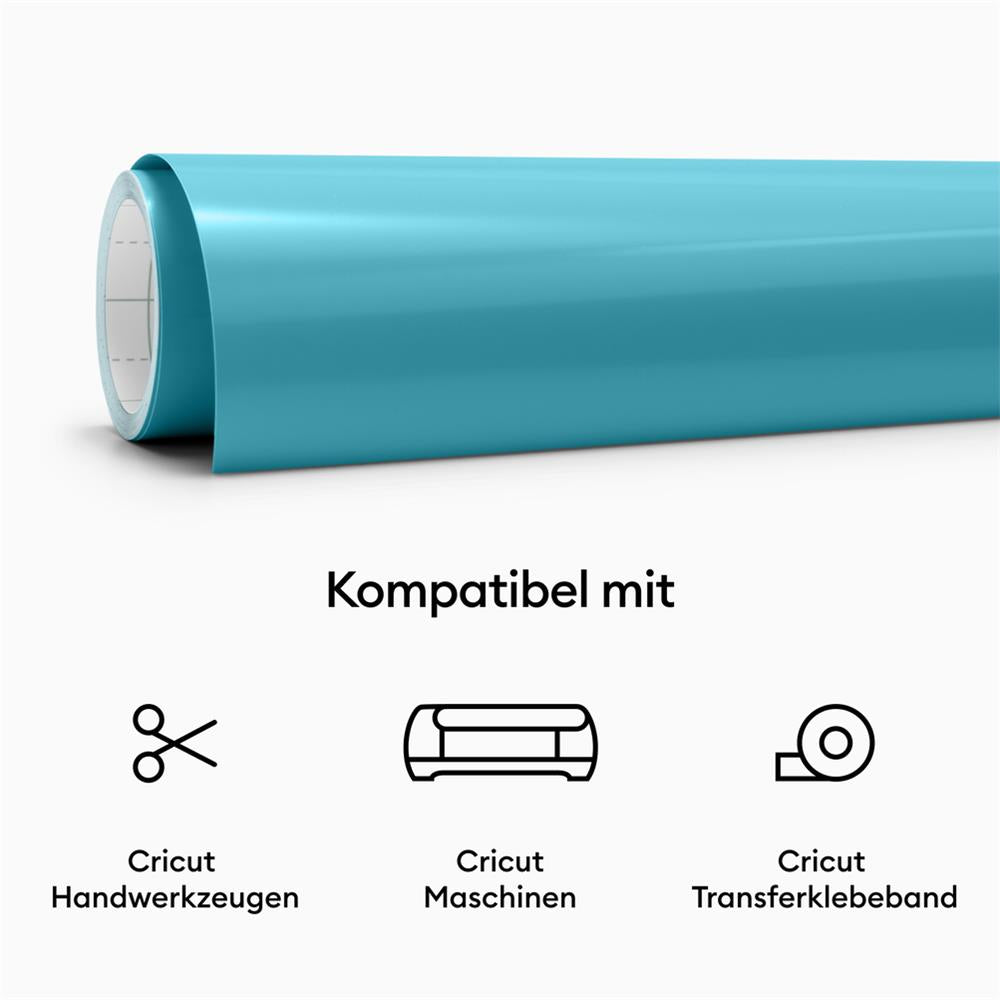 Cricut Wärmeaktivierte Vinyl Folie HOT Blau Farbveränderung gestalten dekorieren Vinylaufkleber