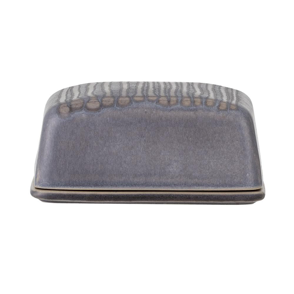 Bloomingville Raben Butterdose mit Deckel Grau Steingut Butterbox Butterkästchen dänisches Design