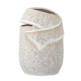 Bloomingville Abeera Vase – Steingut-Vase in Natur mit einzigartiger Glasur, 20 cm Höhe