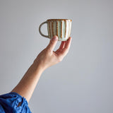 Bloomingville Fleur Tasse natur Steingut reaktive Glasur 200 ml