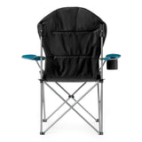 NILS CAMP Campingstuhl Türkis - großer gepolsterter Klappstuhl mit Armlehnen für Camping & Garten
