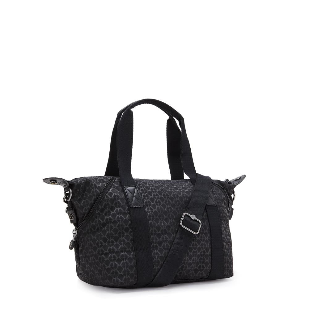 Kipling ART MINI, Mini Tote Bag, Signature Emb (schwarz), Handtasche mit Schultergurt