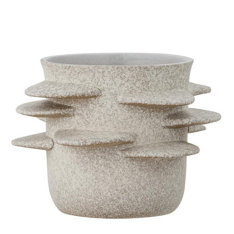 Bloomingville Herold Blumentopf in Natur 10,5x15cm aus Steingut
